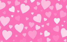 Pink Wallpaper With White Hearts