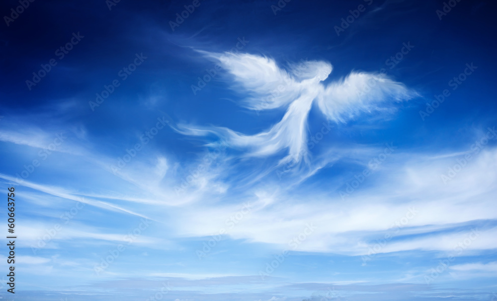 Anioł na niebie - obrazy, fototapety, plakaty 
