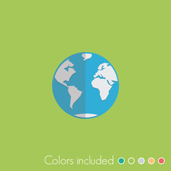 Sticker - Globe - FLAT UI ICON COLLECTION