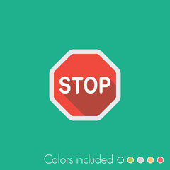 Wall Mural - Stop - FLAT UI ICON COLLECTION