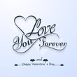 © Harryarts - Love you forever for happy valentine's day beautiful card design