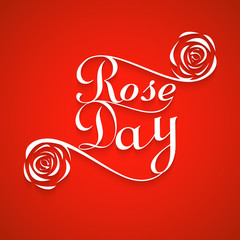 Wall Mural - rose day for valentine week colorful card background illustratio