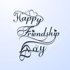 Wall Mural - beautiful happy friendsship day stylish text design vector