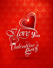 Wall Mural - greeting card love valentines day heart colorful background for