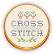 Embroidery, Retro Cross Stitch Needlework, Wood Sewing Hoop