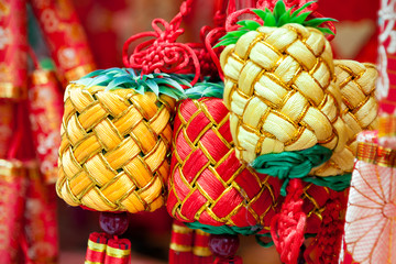 chinese new year ornament  - group of tied knots