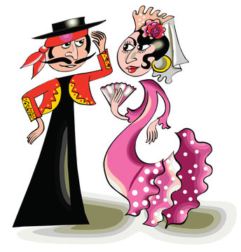 Cartoon Spanish question and exclamation marks