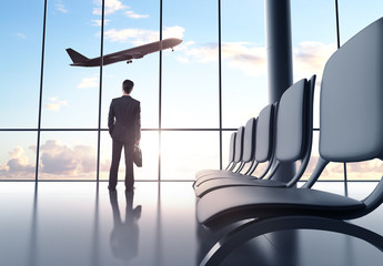 Wall Mural - man in airport