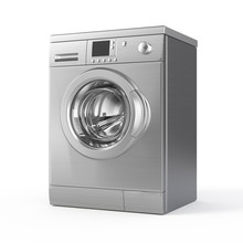 Washing Machine Isolated On White - 3d Render