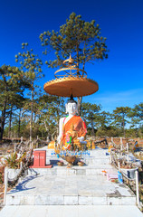 Wall Mural - Buddha at Phu Kradueng national park, Loei province of Thailand