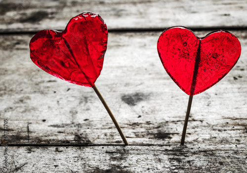 Plakat na zamówienie .Valentines Day background with hearts.