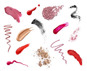 Wall Mural - make up beauty lipstick nail polish liquid powder mascara pencil