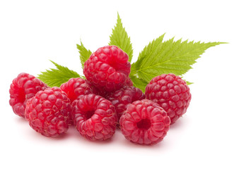 Wall Mural - Sweet raspberry isolated on white background cutout