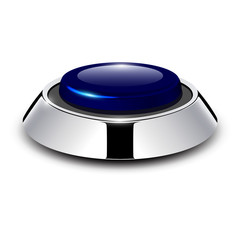Poster - Button with metallic, chrome elements
