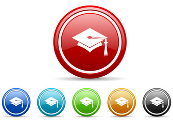 Aufkleber - graduation icon vector set