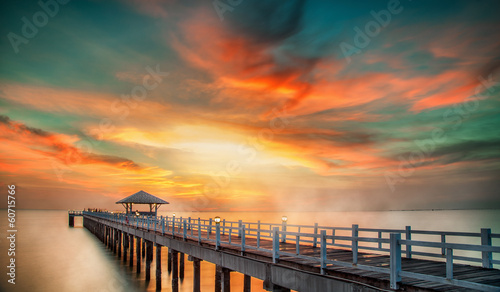 Fototapeta do kuchni Wooded bridge