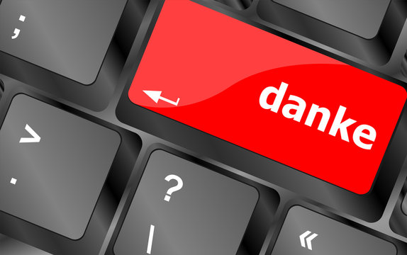 a danke message on enter key of keyboard
