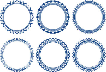 Fototapete - Set of round frames