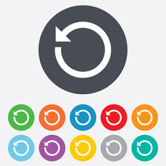 Aufkleber - Repeat icon. Refresh symbol. Loop sign.