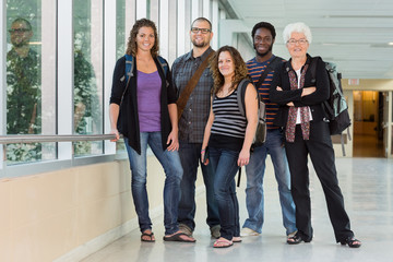 Wall Mural - Portrait of Professor with Grad Students