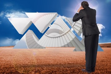 Poster - Composite image of shouting businessman