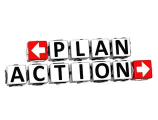 Poster - 3D Plan Action Button Click Here Block Text