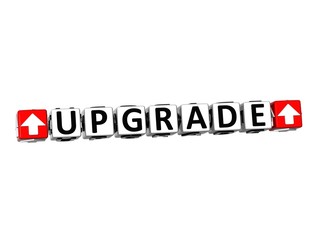 Poster - 3D Upgrade Button Click Here Block Text