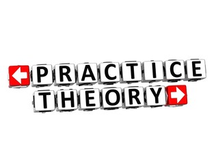 Poster - 3D Practice Theory Button Click Here Block Text