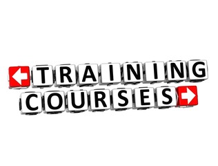 Poster - 3D  Training Courses Button Click Here Block Text