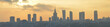 Warsaw sunset panorama