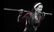 © _italo_ - Beautiful young woman exercises with barbell dumbbell Isolated o
