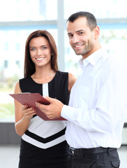 Business people meeting in office to discuss project