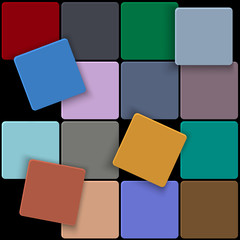 Wall Mural - 3d minimal colorful square background