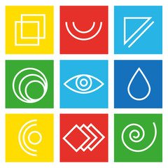 Poster - Web Icons and abstract symbols