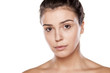 © vladimirfloyd - portrait of a young woman just with foundation on her face