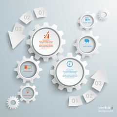 Wall Mural - Success Arrow 6 Pieces Industry Production