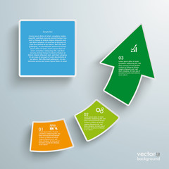Canvas Print - Colored Success Arrow Three Pieces