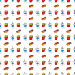 © borjandreu - Vector pattern made with hand drawing style fast food