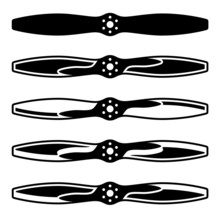 vector airplane propeller symbols