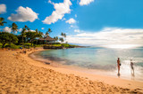Fototapeta Uliczki - Maui's famous Kaanapali beach resort area