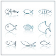Vector Illustration of Fish Icons