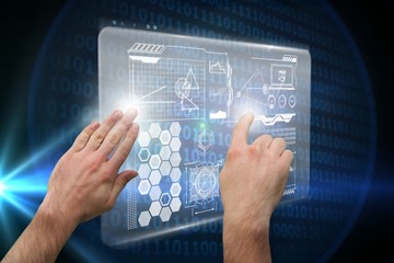 Poster - Composite image of hands pointing and presenting