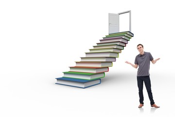 Poster - Composite image of man shrugging his shoulders