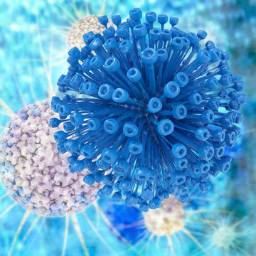 Retrovirus abstract illustration - 3d Rendering