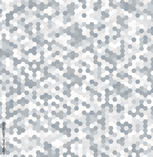 Naklejka dekoracyjna Hexagons in shades of light gray, background + 2 variants inside