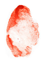 Red Fingerprint. Macro
