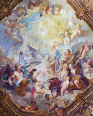  Vienna - Baroque angel choirs fresco from  Michaelerkirche