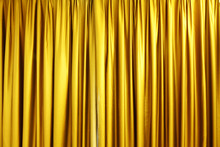 Large Golden Stage Curtain