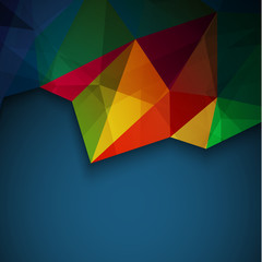 Wall Mural - Abstract vibrant geometric triangles background