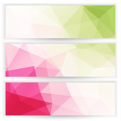 Wall Mural - abstract geometric trianglular banners set